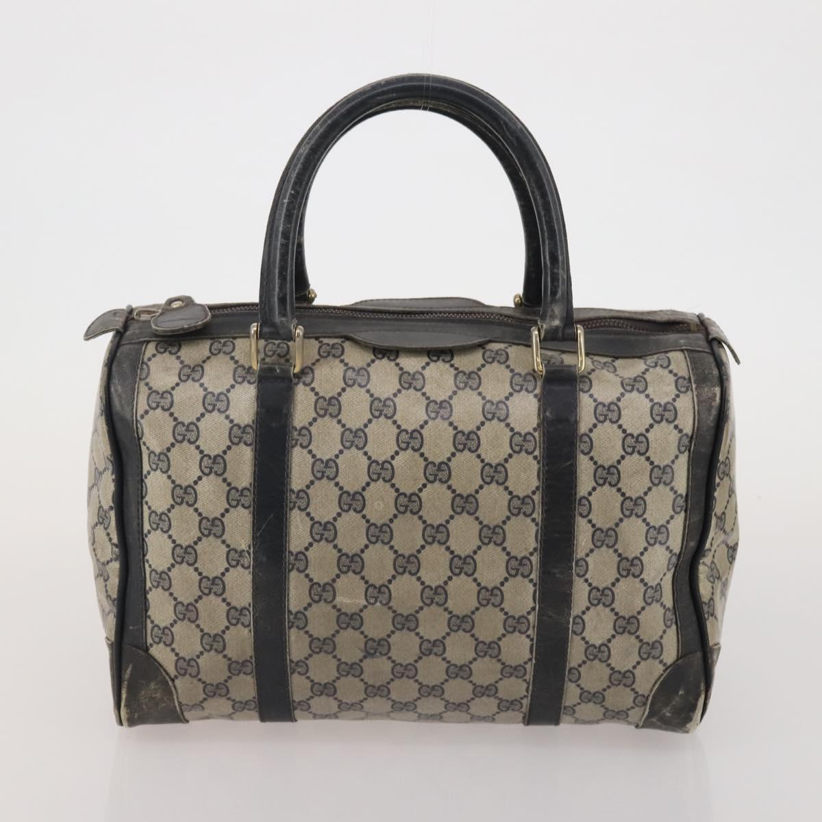 GUCCI GG Supreme GG Canvas Shoulder Bag PVC 4 Set Beige Navy Auth 180975