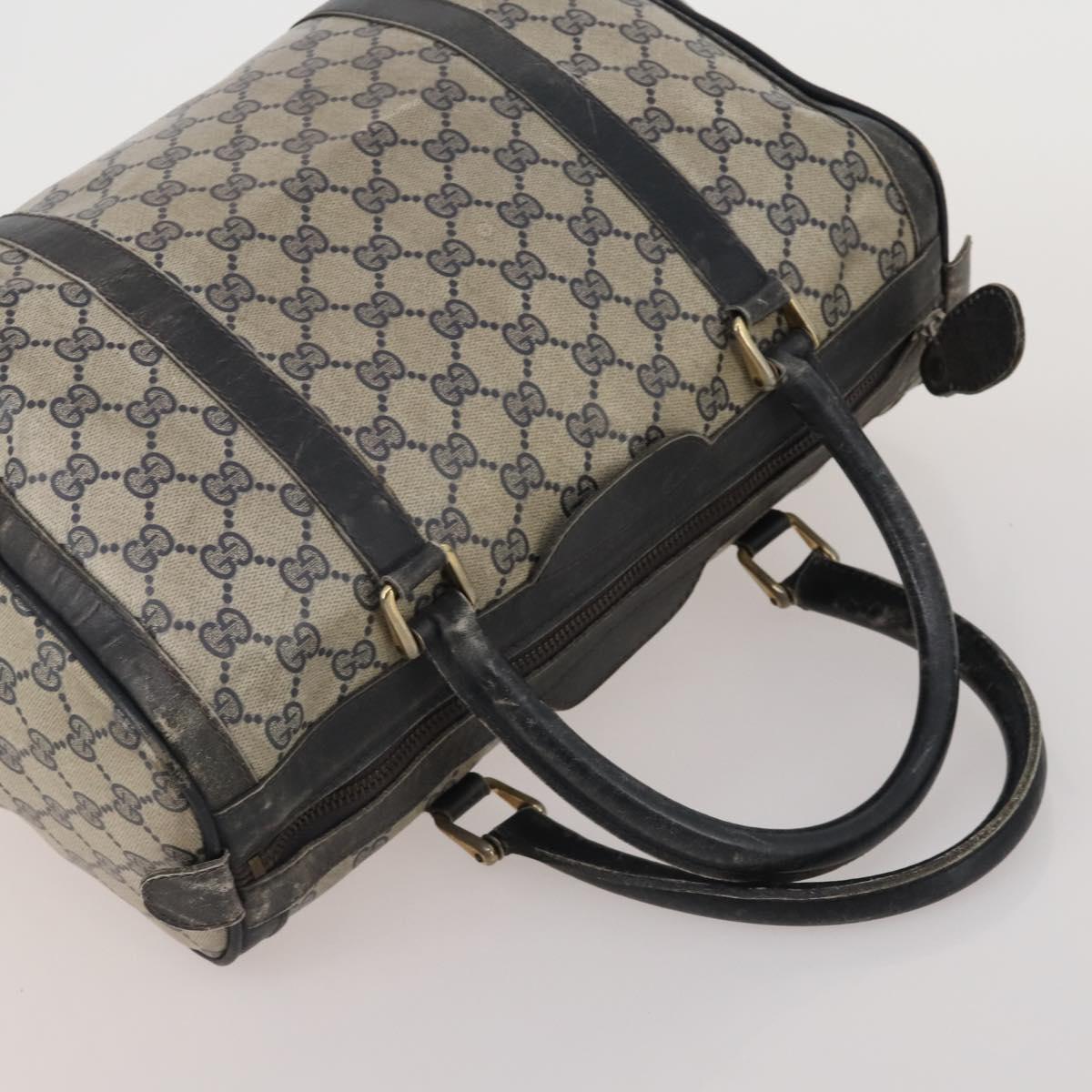 GUCCI GG Supreme GG Canvas Shoulder Bag PVC 4 Set Beige Navy Auth 180975