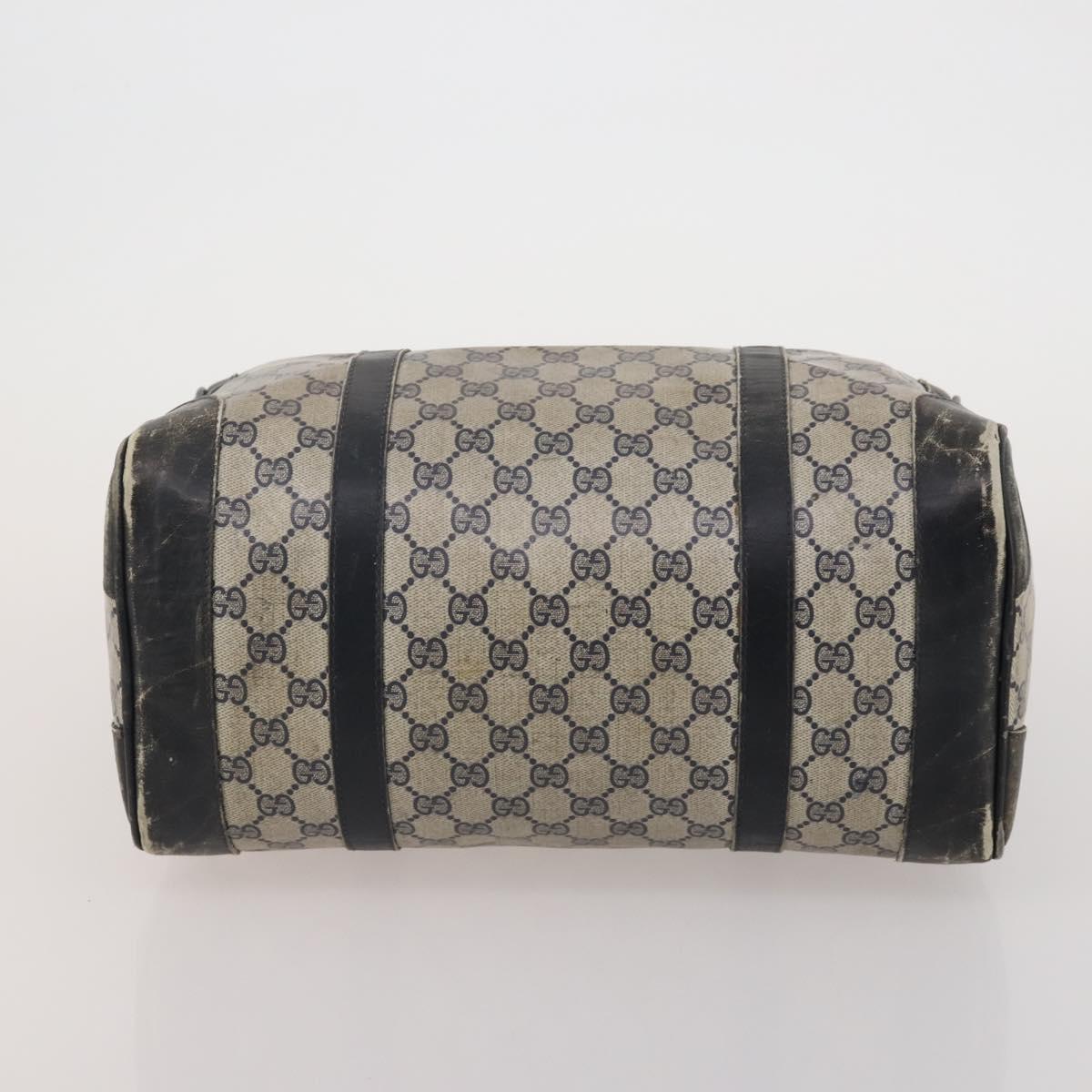 GUCCI GG Supreme GG Canvas Shoulder Bag PVC 4 Set Beige Navy Auth 180975