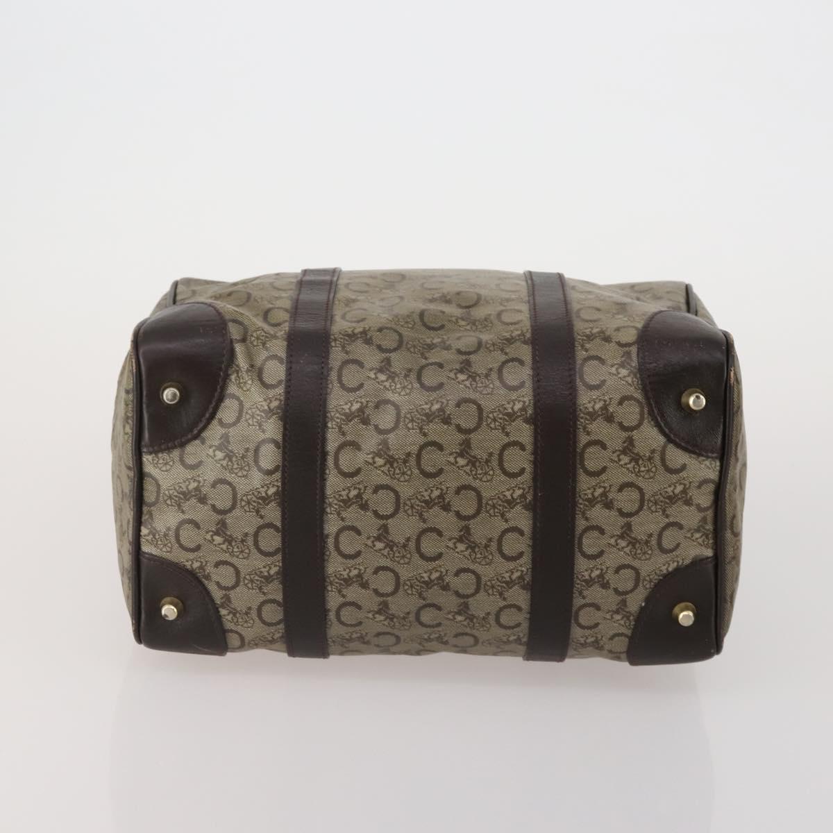 CELINE Macadam Canvas C Sulky Bag PVC Leather 5 Set Brown Beige Auth 180979