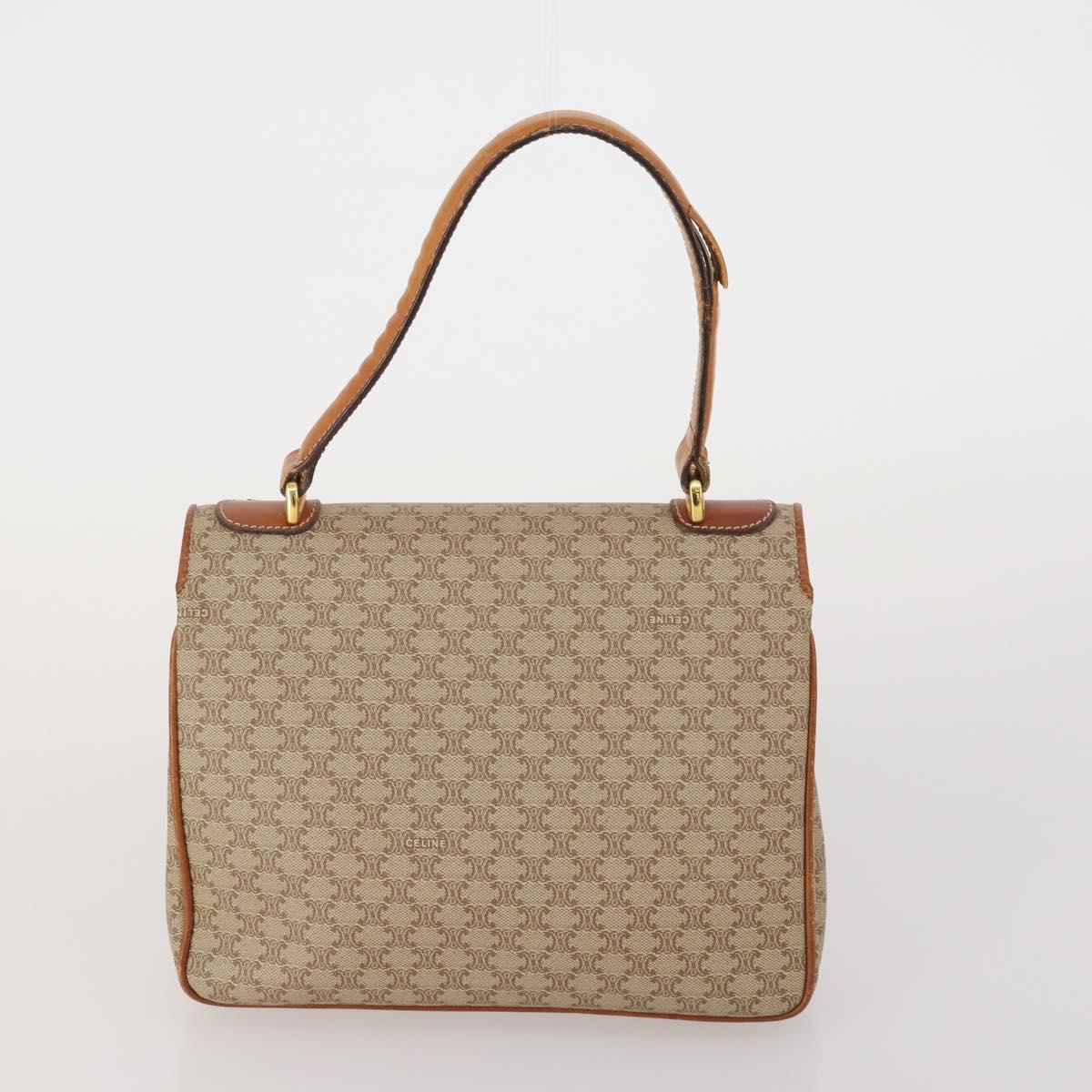 CELINE Macadam Canvas C Sulky Bag PVC Leather 5 Set Brown Beige Auth 180979