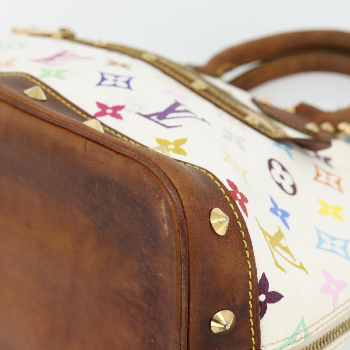 LOUIS VUITTON Monogram Multicolor Alma Hand Bag White M92647 LV Auth 181102