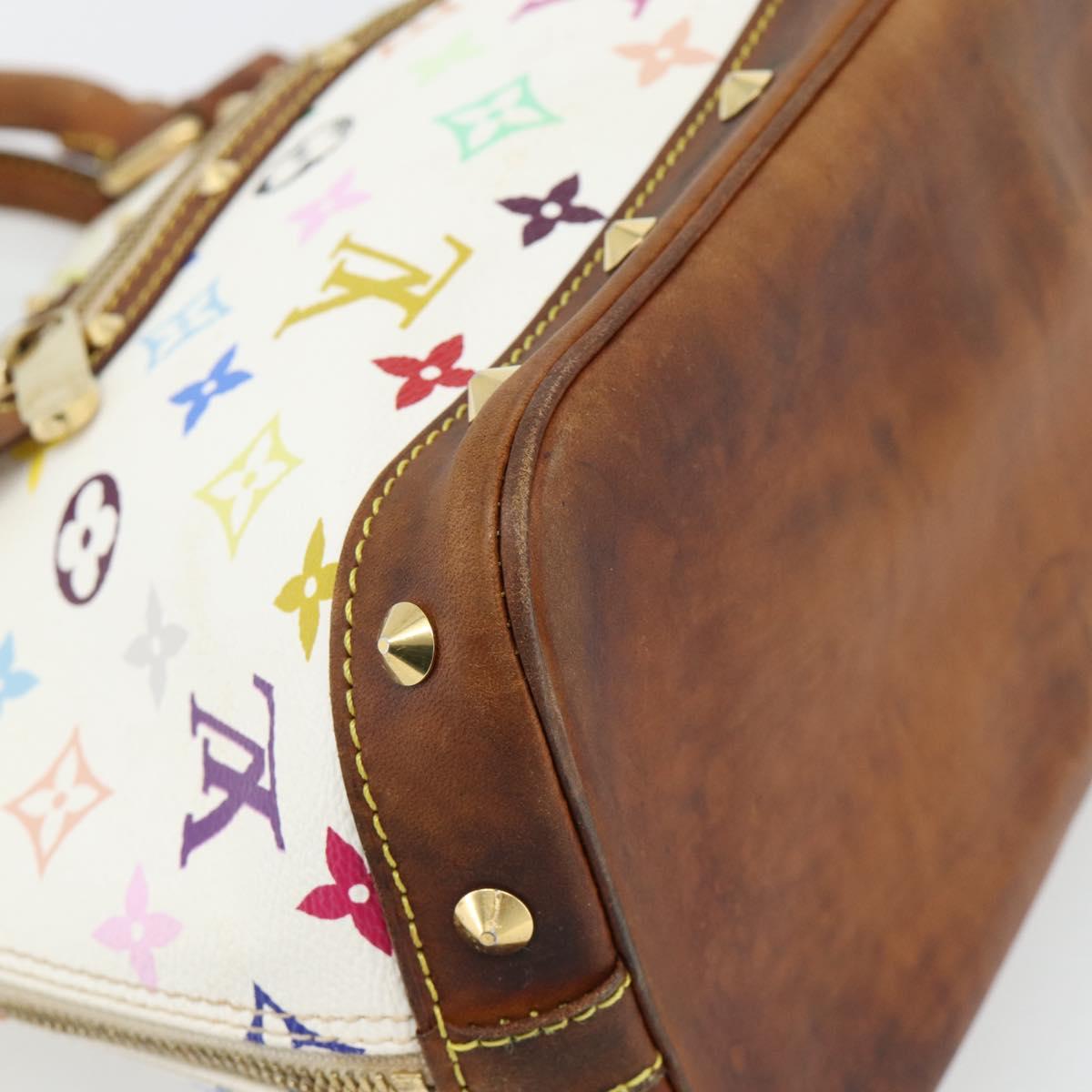 LOUIS VUITTON Monogram Multicolor Alma Hand Bag White M92647 LV Auth 181102