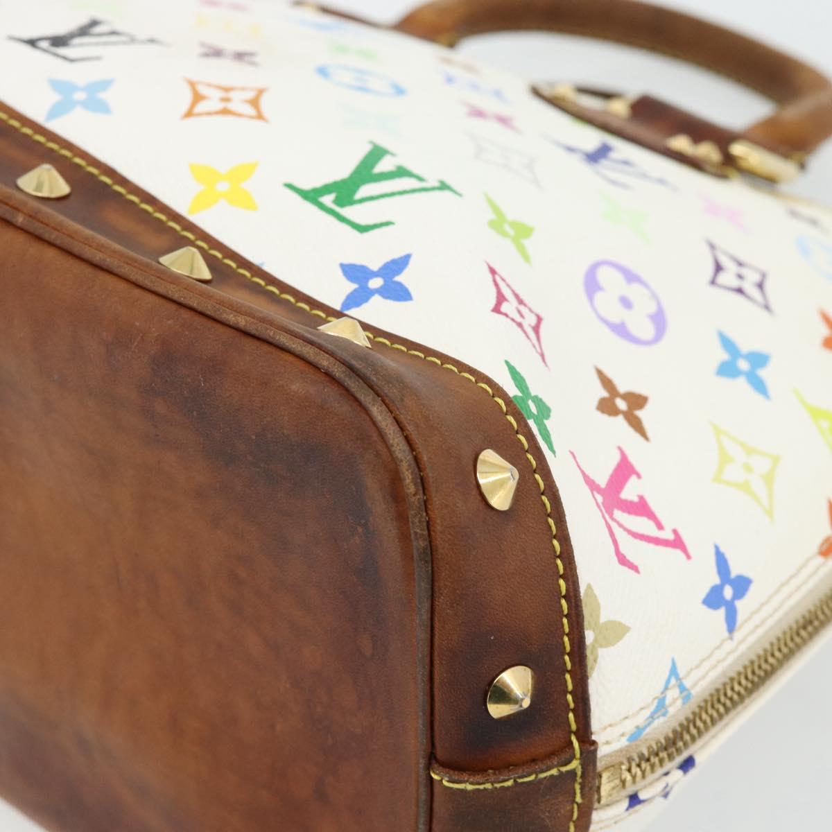 LOUIS VUITTON Monogram Multicolor Alma Hand Bag White M92647 LV Auth 181102
