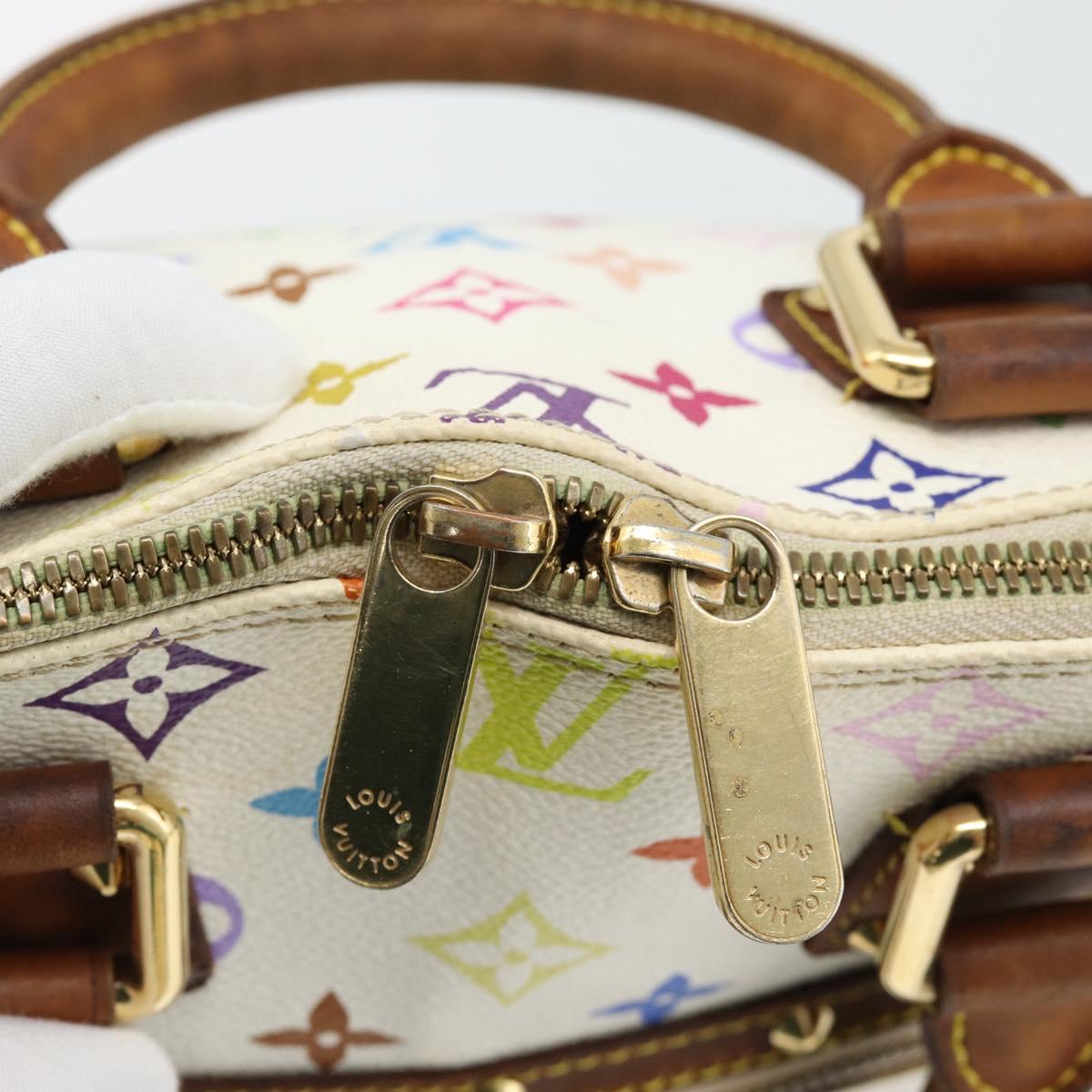 LOUIS VUITTON Monogram Multicolor Alma Hand Bag White M92647 LV Auth 181102