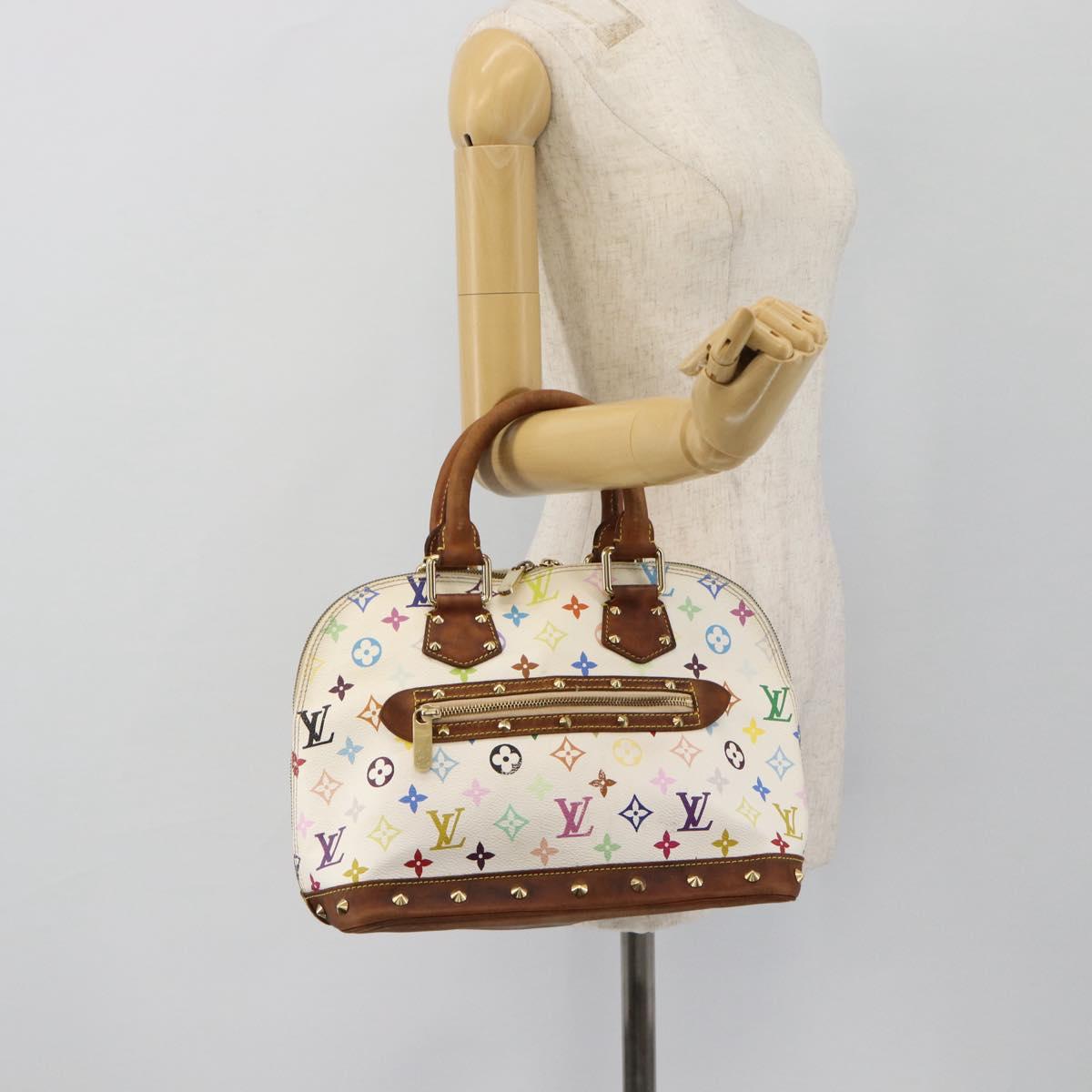 LOUIS VUITTON Monogram Multicolor Alma Hand Bag White M92647 LV Auth 181102