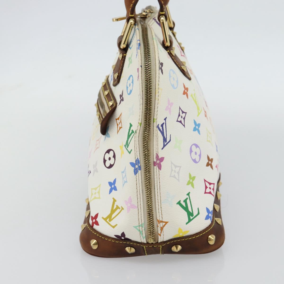 LOUIS VUITTON Monogram Multicolor Alma Hand Bag White M92647 LV Auth 181102