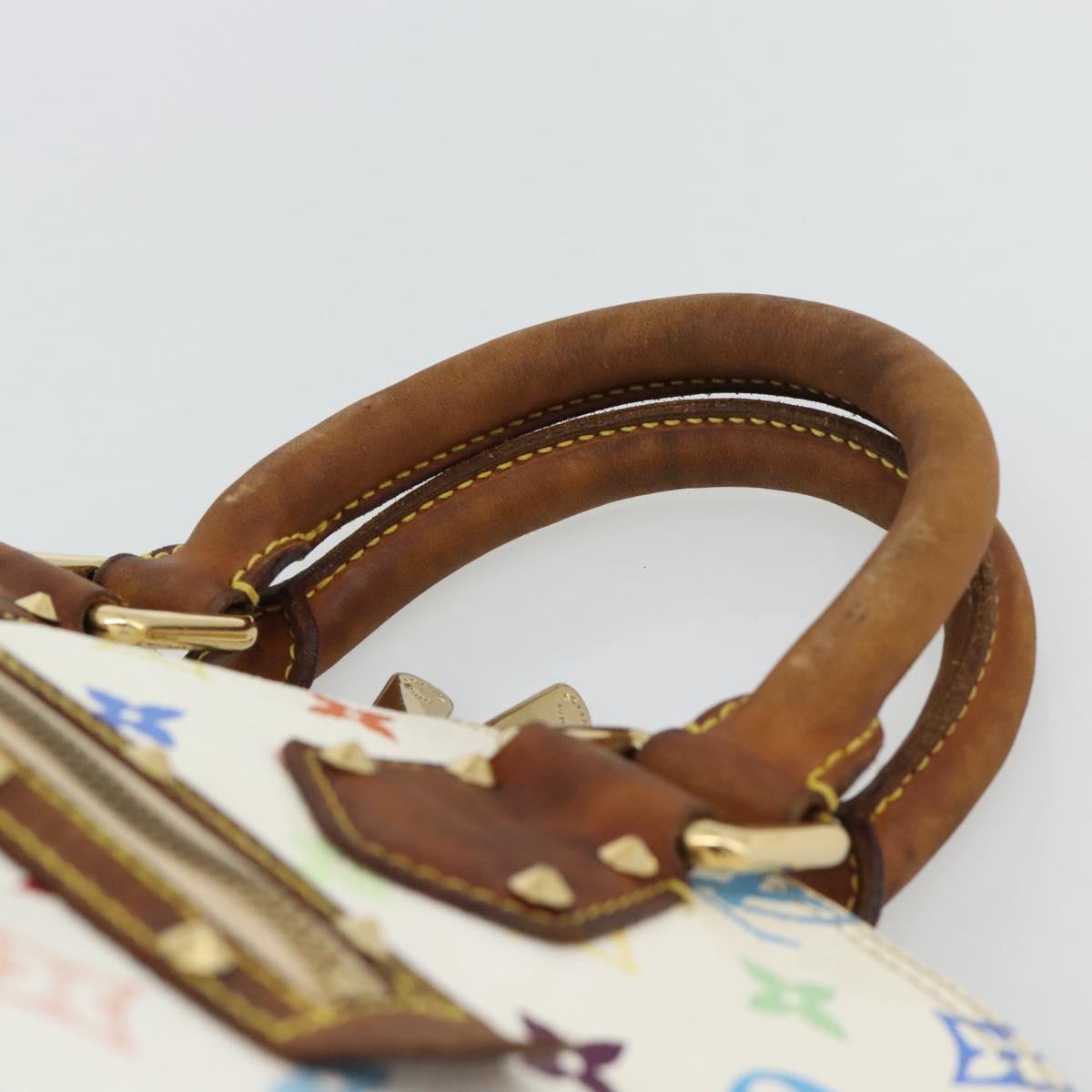 LOUIS VUITTON Monogram Multicolor Alma Hand Bag White M92647 LV Auth 181102