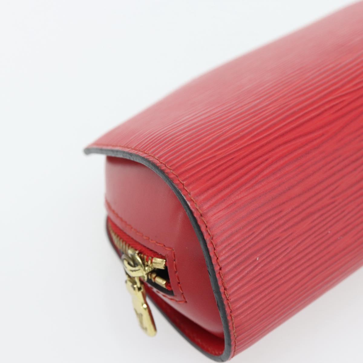 LOUIS VUITTON Epi Dauphine PM Pouch Castilian Red M48447 LV Auth 181108