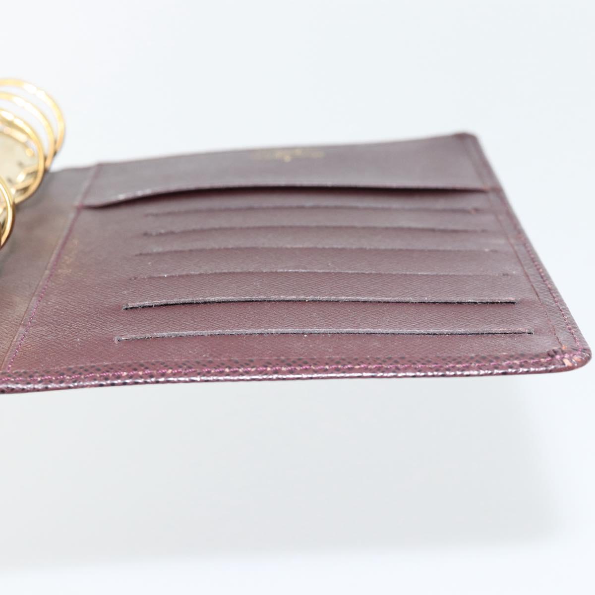 LOUIS VUITTON Taiga Leather Agenda MM Planner Cover Acajou R20416 Auth 181110