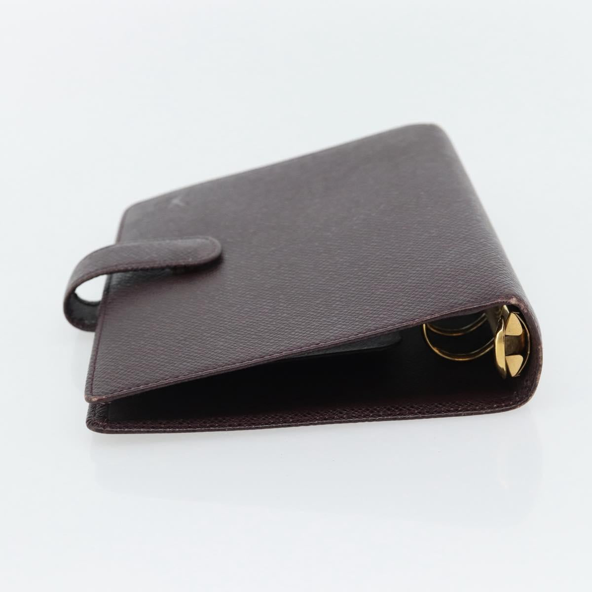 LOUIS VUITTON Taiga Leather Agenda MM Planner Cover Acajou R20416 Auth 181110