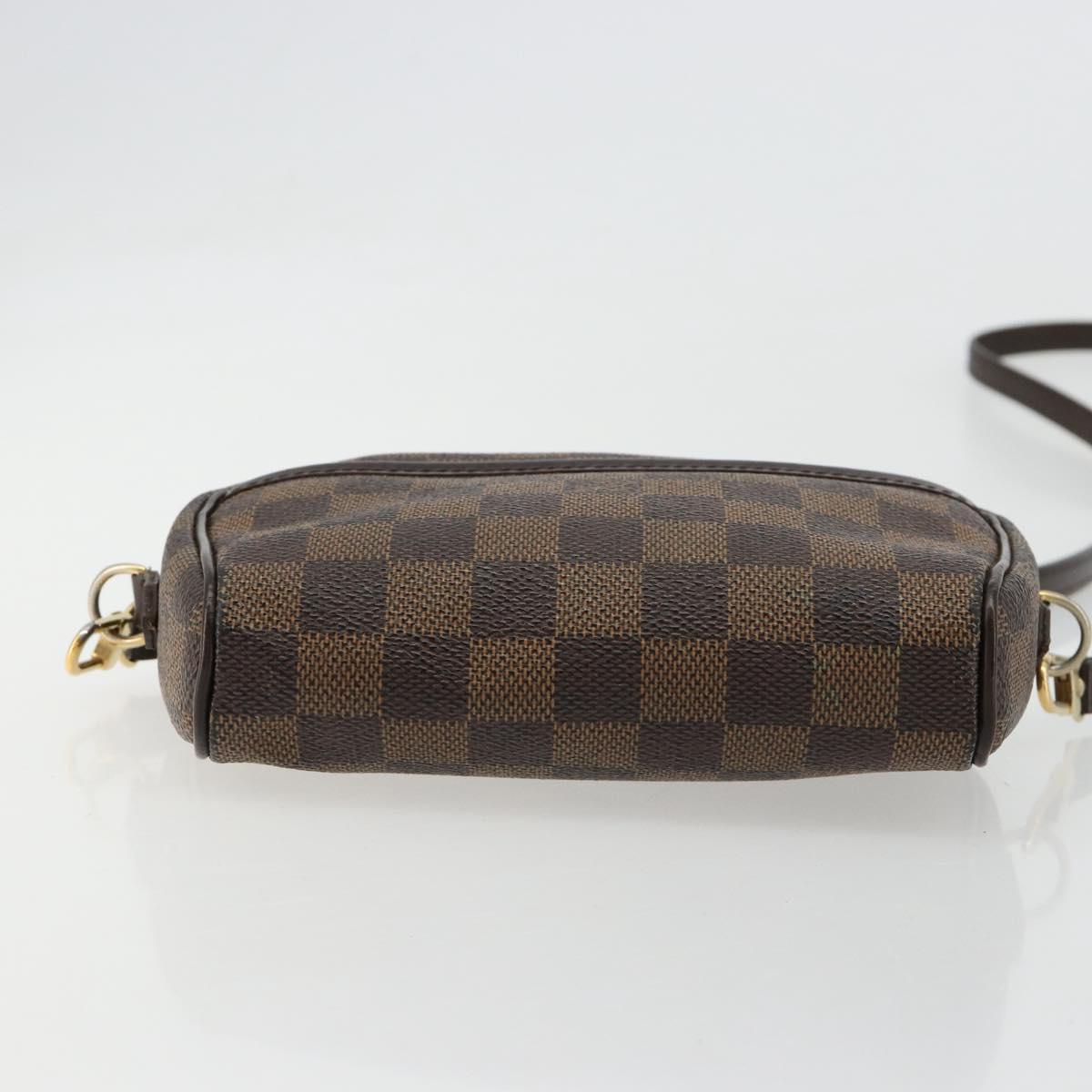 LOUIS VUITTON Damier Ebene Pochette Ipanema Shoulder Bag N51296 LV Auth 181114A