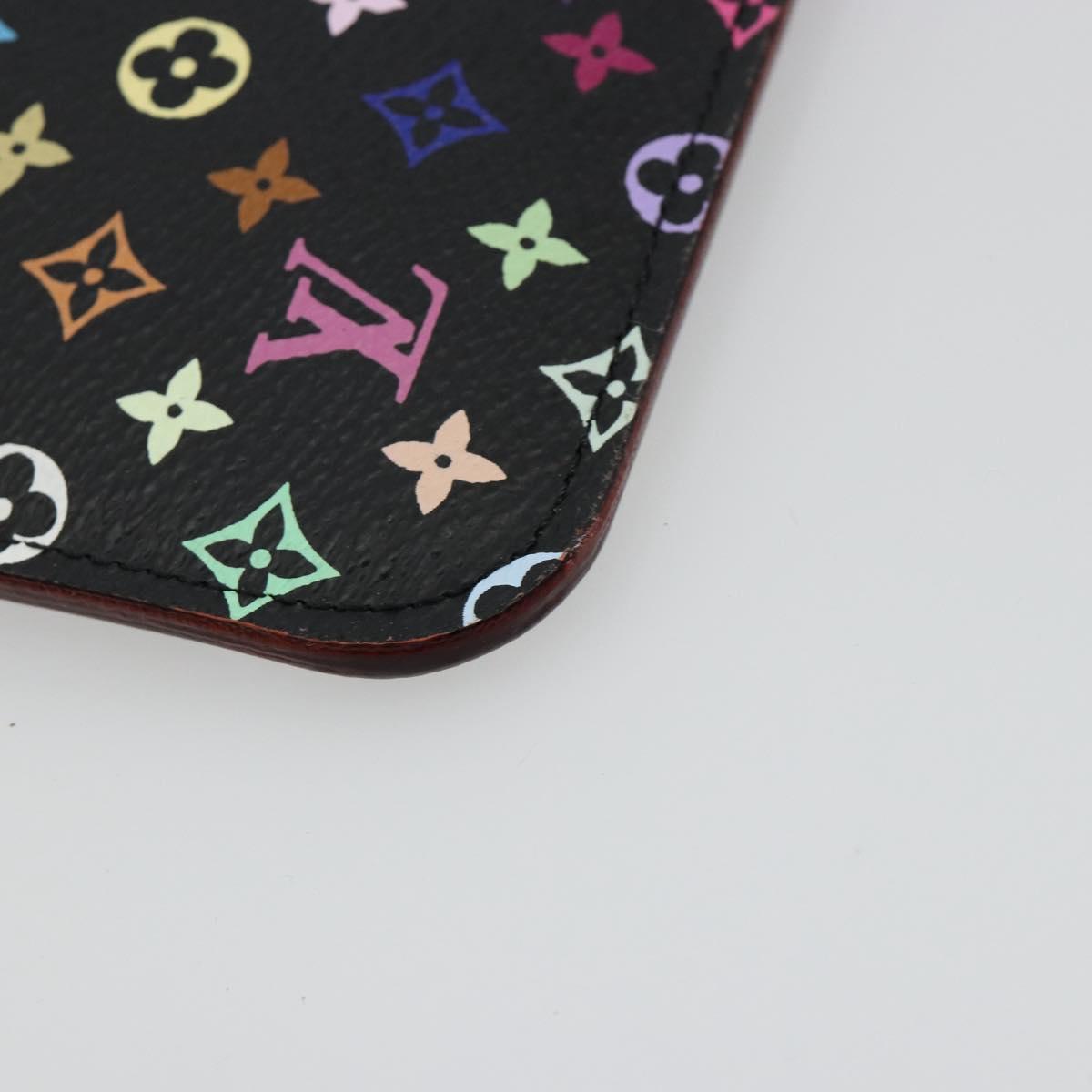 LOUIS VUITTON Multicolor Pochette Cles NM Coin Purse Black M60279 Auth 181115V