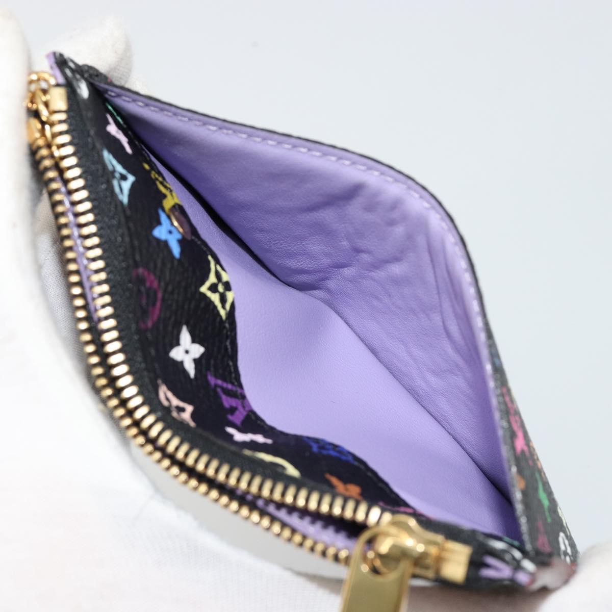 LOUIS VUITTON Multicolor Pochette Cles NM Coin Purse Black M60279 Auth 181115V