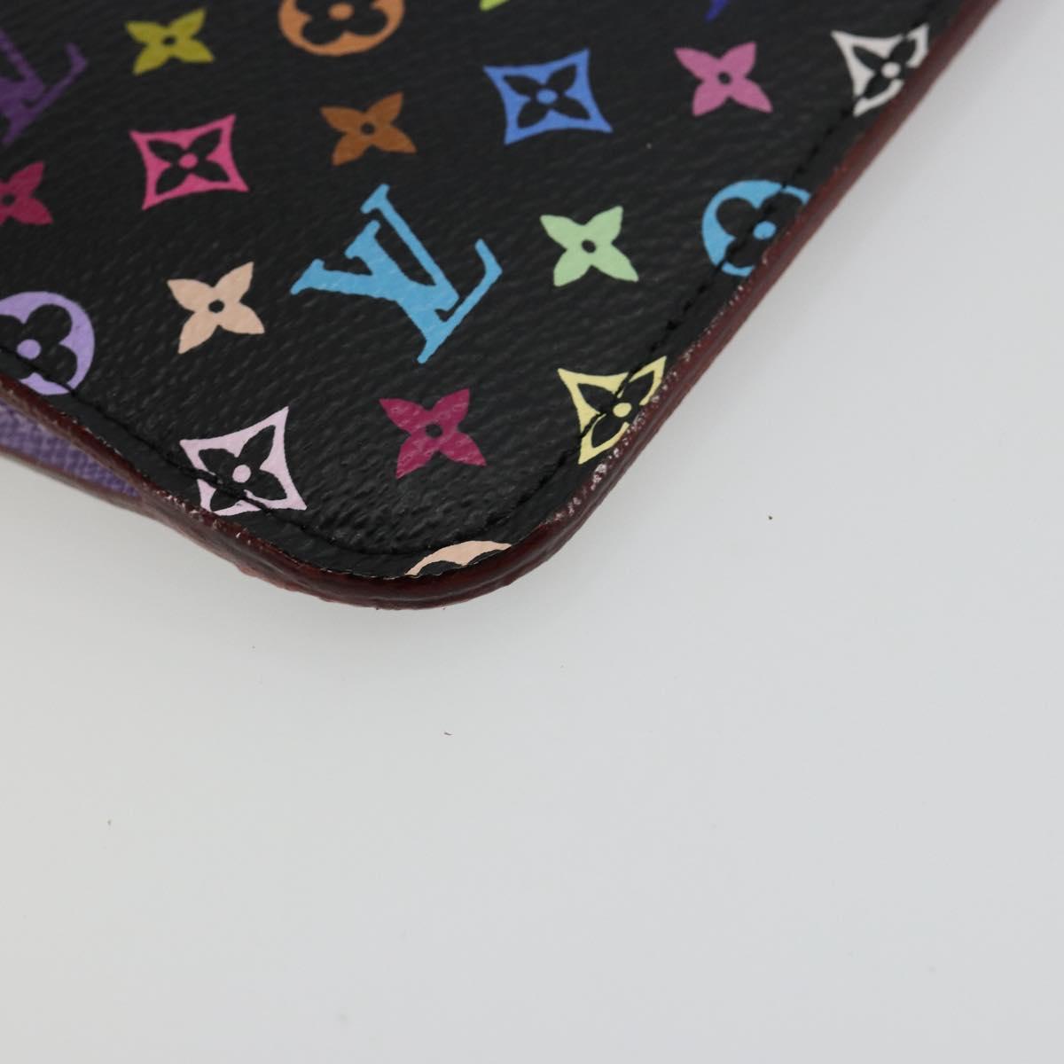 LOUIS VUITTON Multicolor Pochette Cles NM Coin Purse Black M60279 Auth 181115V