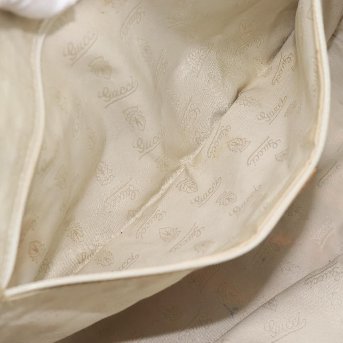 GUCCI GG Canvas Sherry Line Tote Bag Beige Gold 211971 Auth 181137