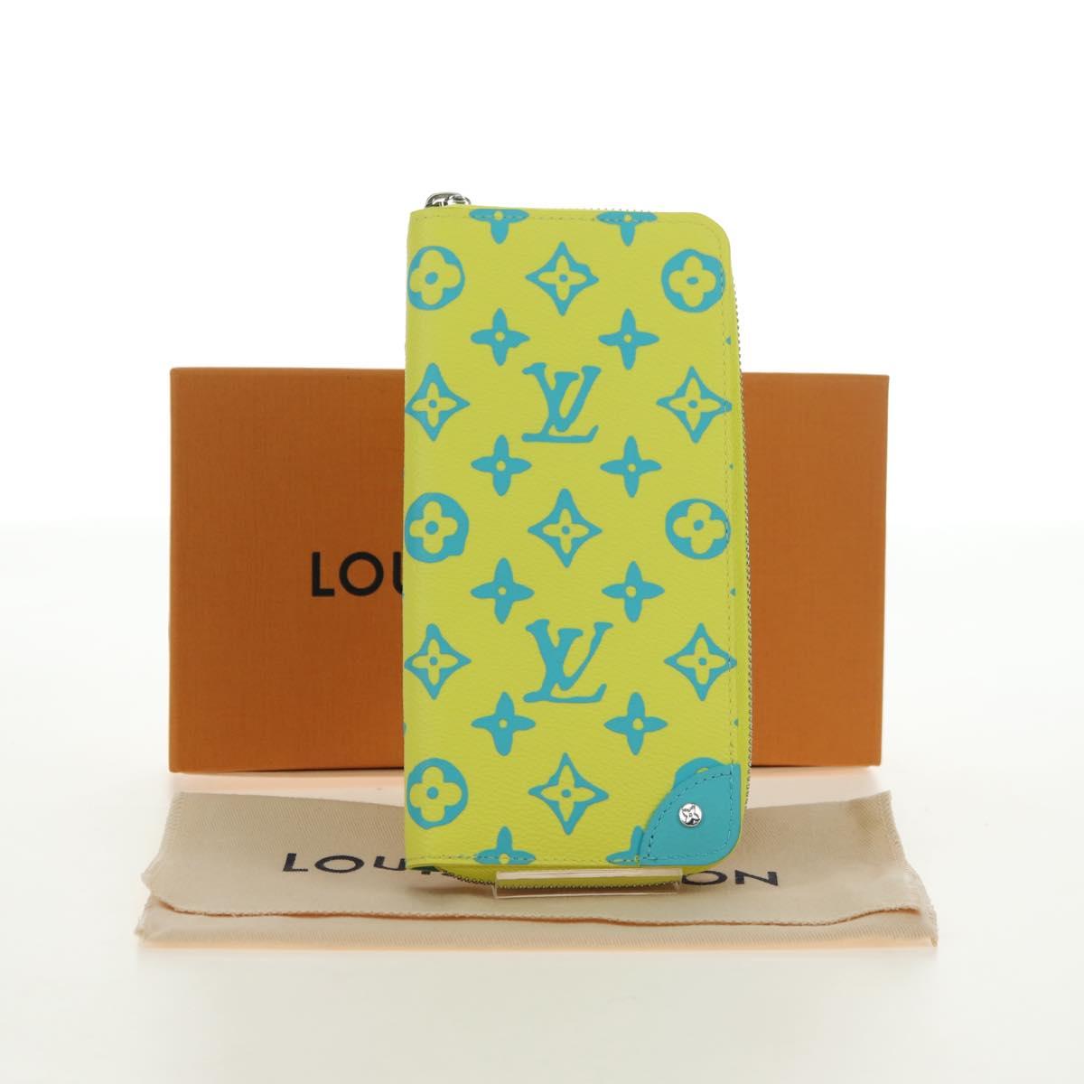 LOUIS VUITTON Playground Zippy Wallet Vertical Wallet Yellow M82005 Auth 181139M