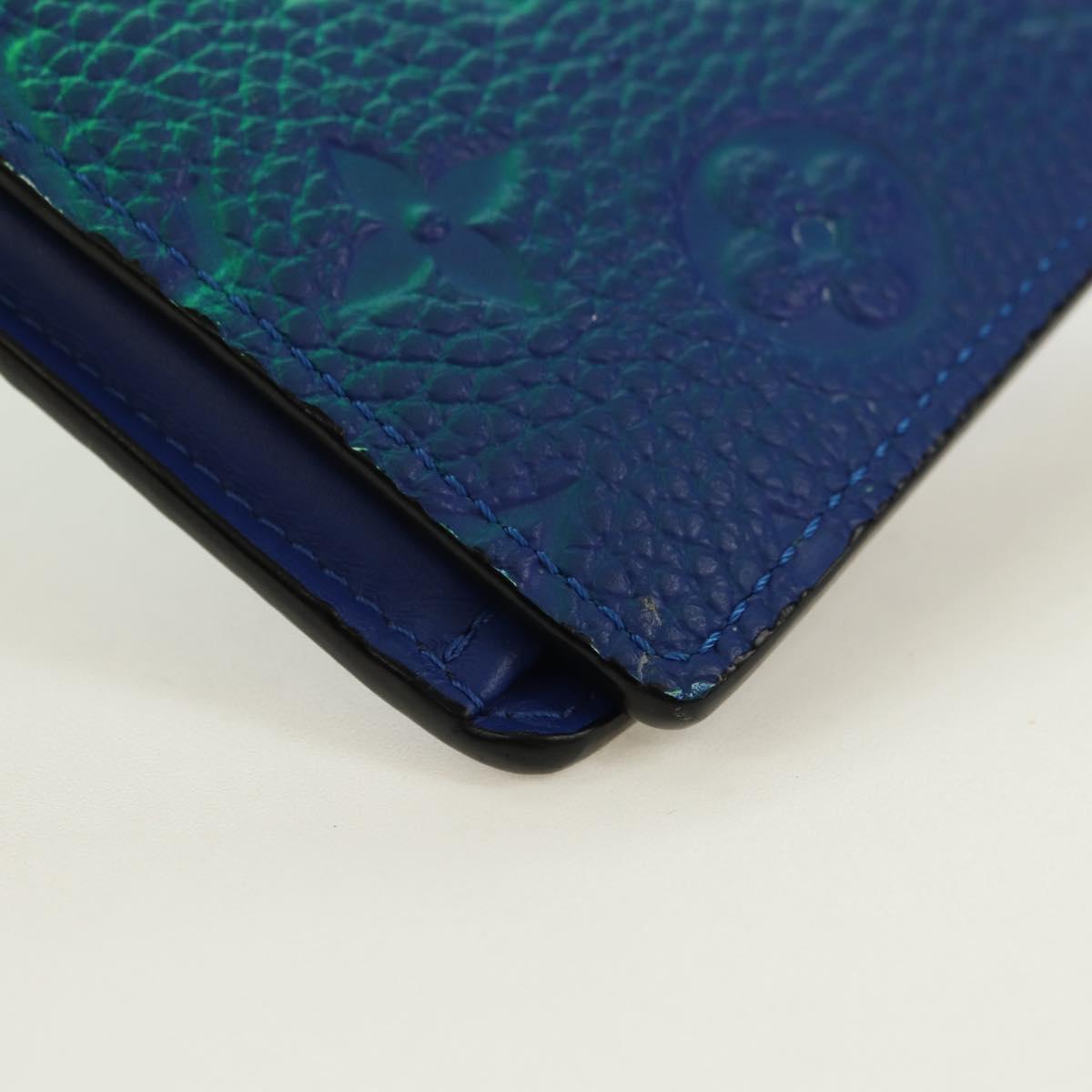 LOUIS VUITTON Taurillon Illusion Portefeuille Plaza Wallet M81255 Auth 181140M