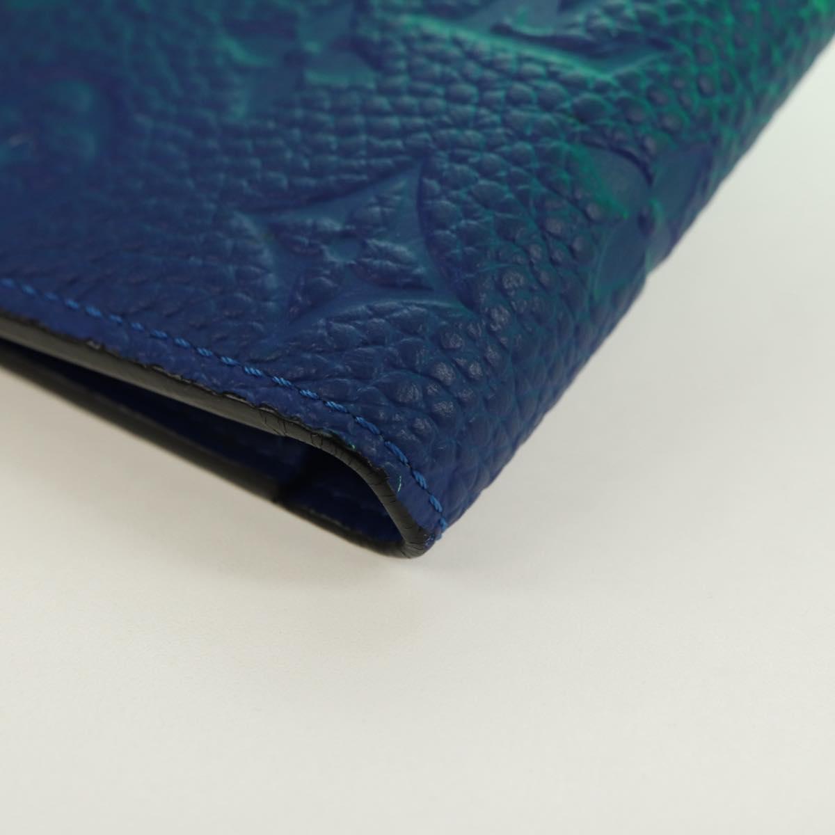 LOUIS VUITTON Taurillon Illusion Portefeuille Plaza Wallet M81255 Auth 181140M