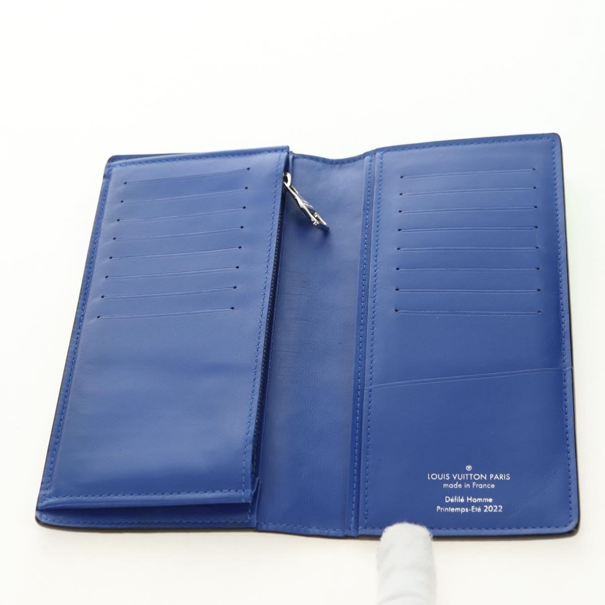LOUIS VUITTON Taurillon Illusion Portefeuille Plaza Wallet M81255 Auth 181140M