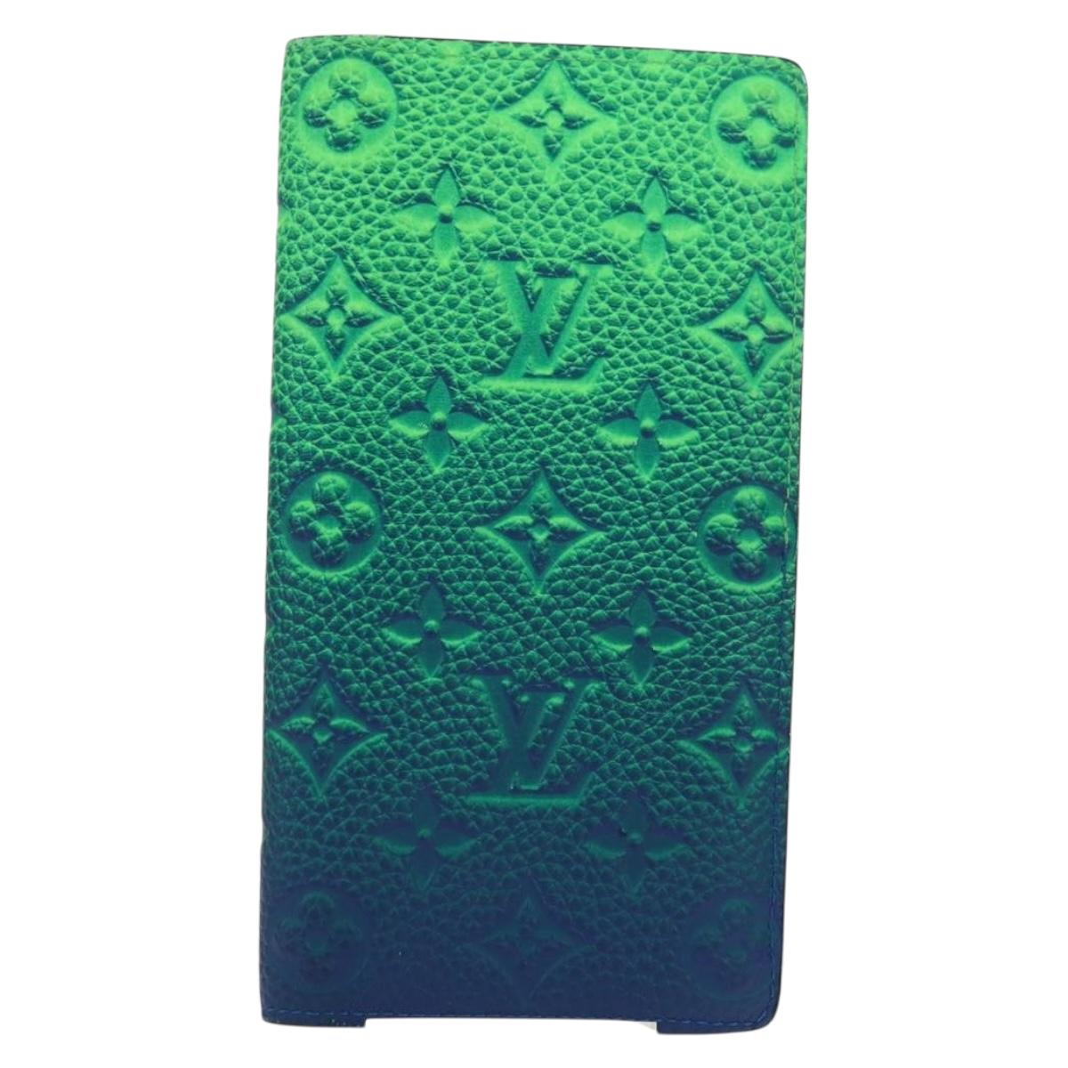 LOUIS VUITTON Taurillon Illusion Portefeuille Plaza Wallet M81255 Auth 181140M