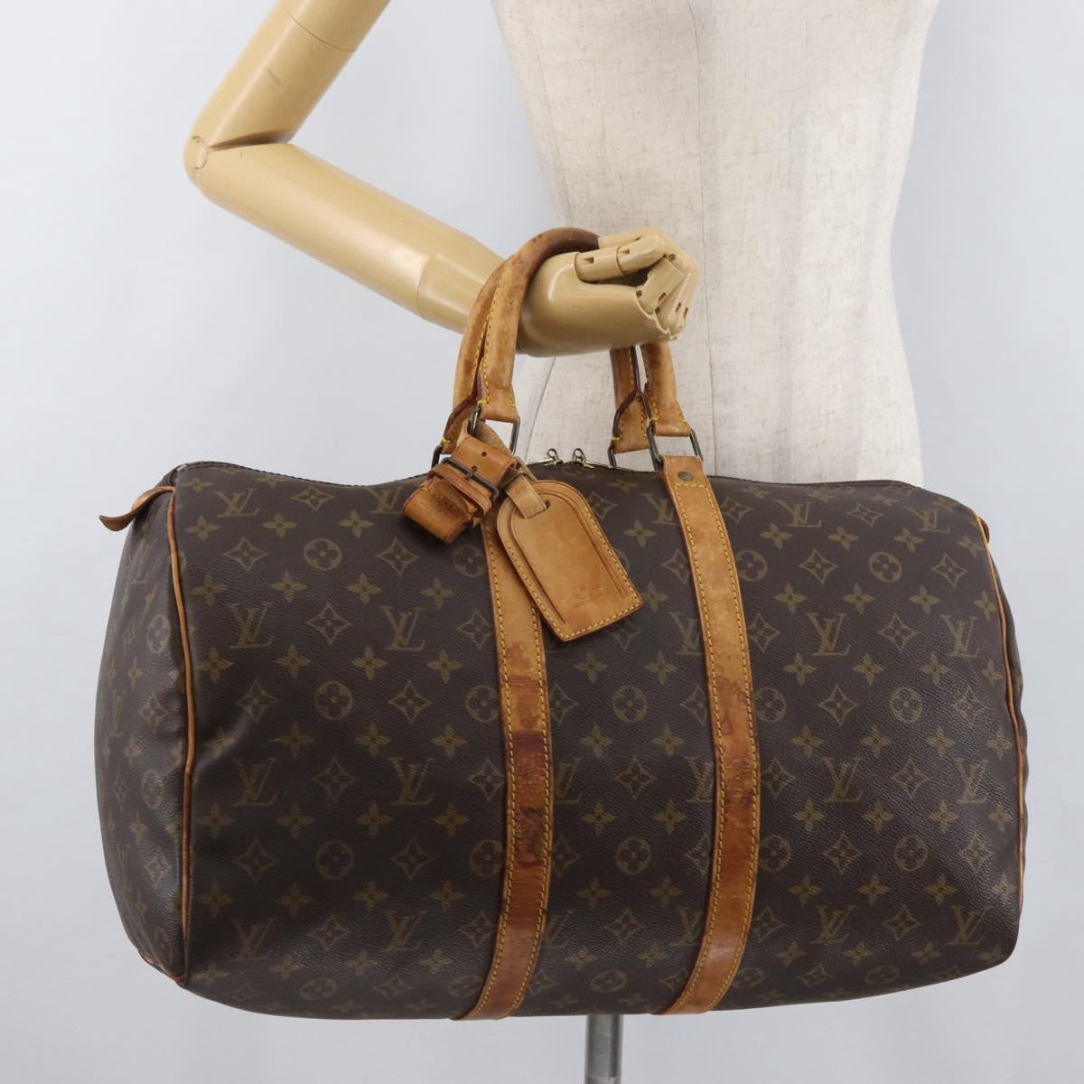 LOUIS VUITTON Monogram Keepall 45 Boston Bag M41428 LV Auth 181144