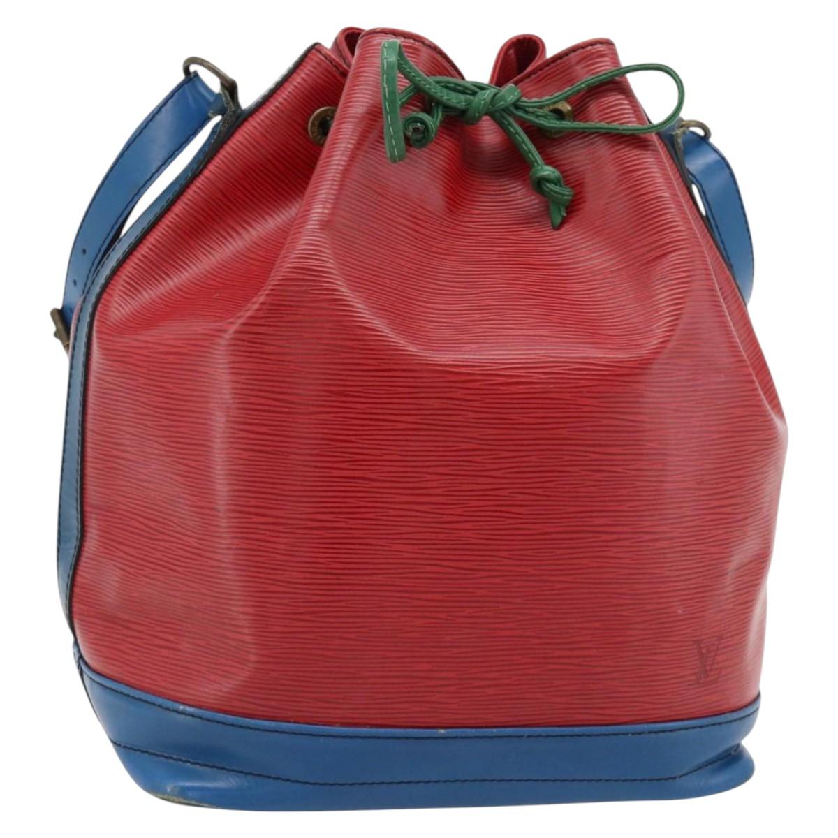 LOUIS VUITTON Epi Noe Shoulder Bag Tricolor Red Blue M44084 LV Auth 181146