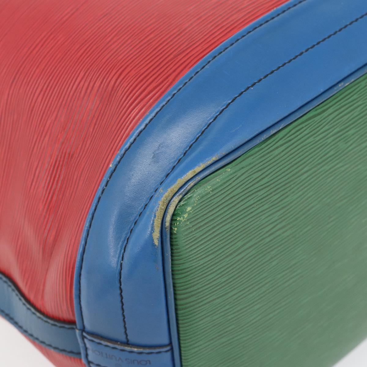 LOUIS VUITTON Epi Noe Shoulder Bag Tricolor Red Blue M44084 LV Auth 181146