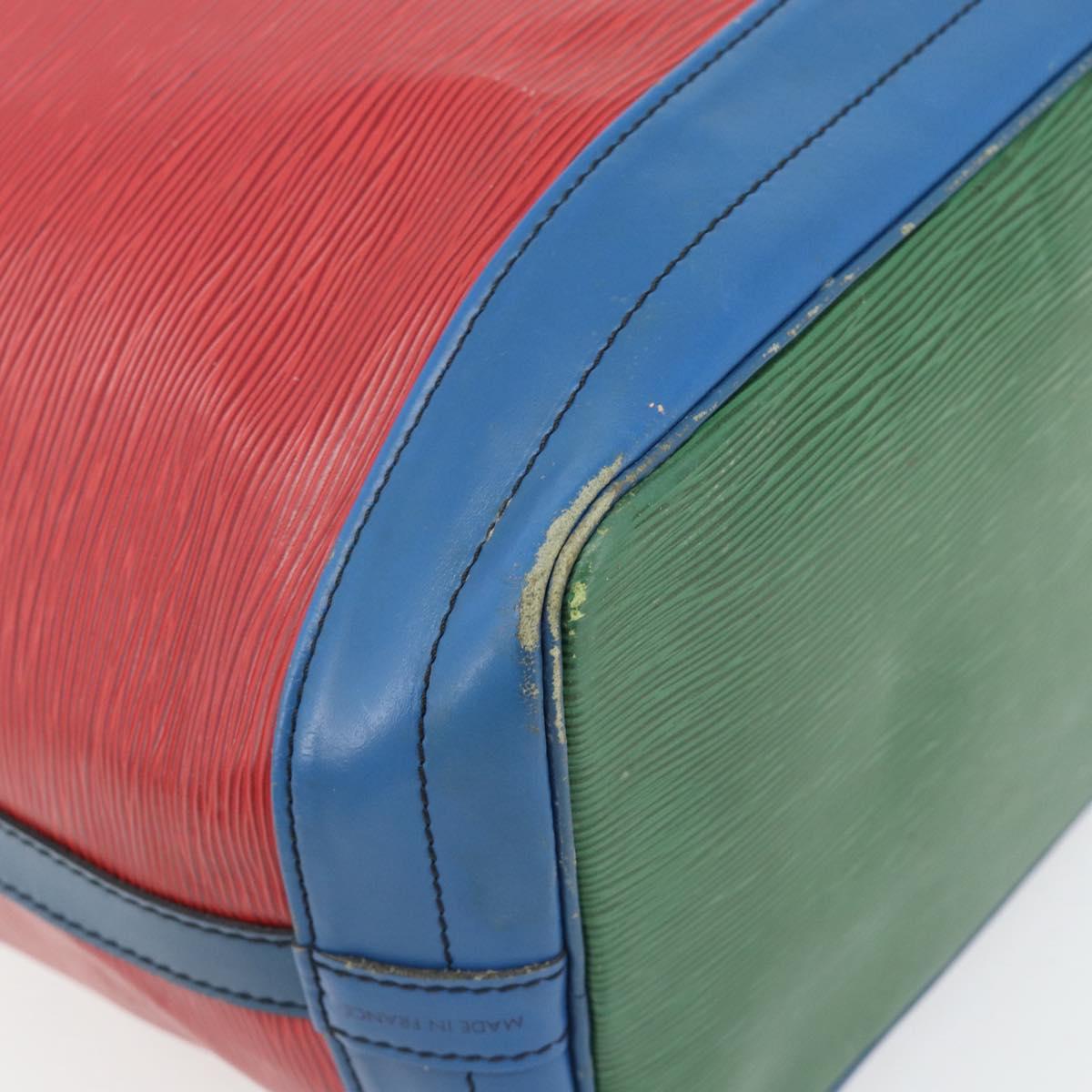 LOUIS VUITTON Epi Noe Shoulder Bag Tricolor Red Blue M44084 LV Auth 181146