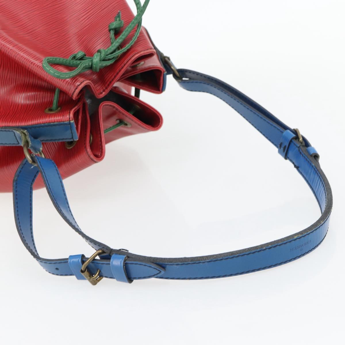 LOUIS VUITTON Epi Noe Shoulder Bag Tricolor Red Blue M44084 LV Auth 181146