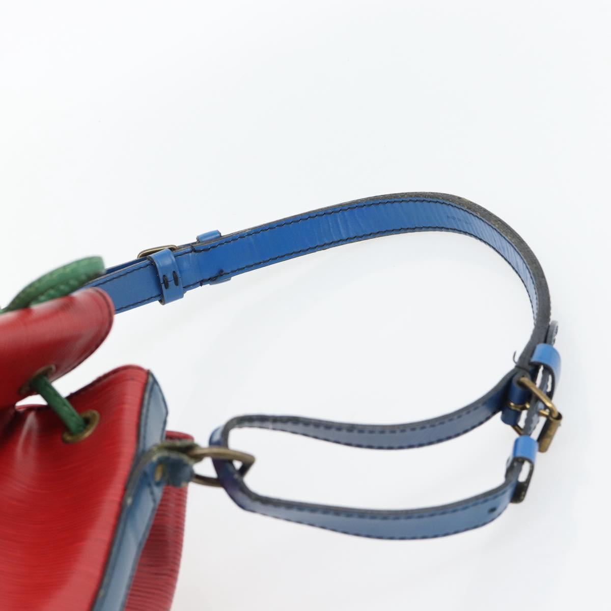 LOUIS VUITTON Epi Noe Shoulder Bag Tricolor Red Blue M44084 LV Auth 181146
