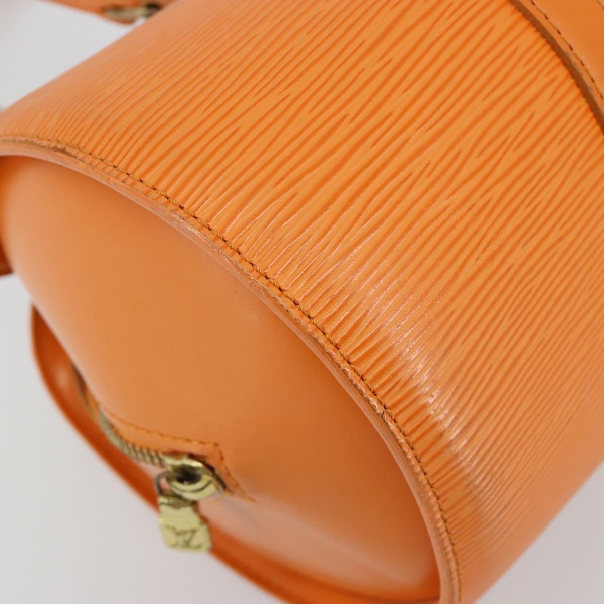 LOUIS VUITTON Epi Soufflot Hand Bag Orange Mandarin M5222H LV Auth 181149