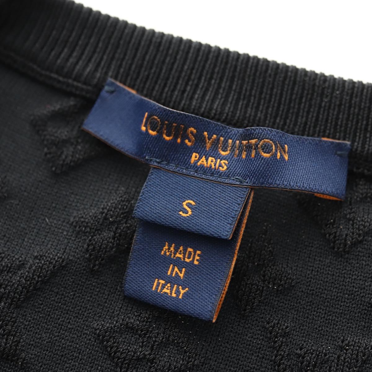 LOUIS VUITTON Monogram Long Sleeved T Shirt Silk S LV Auth 181157M