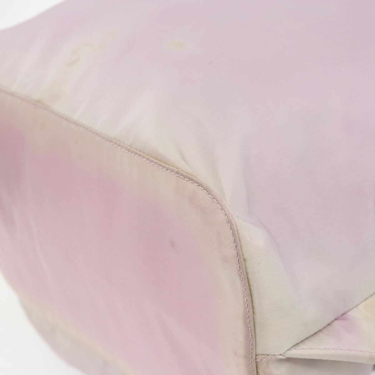 PRADA Backpack Nylon Pink Silver Auth 181159