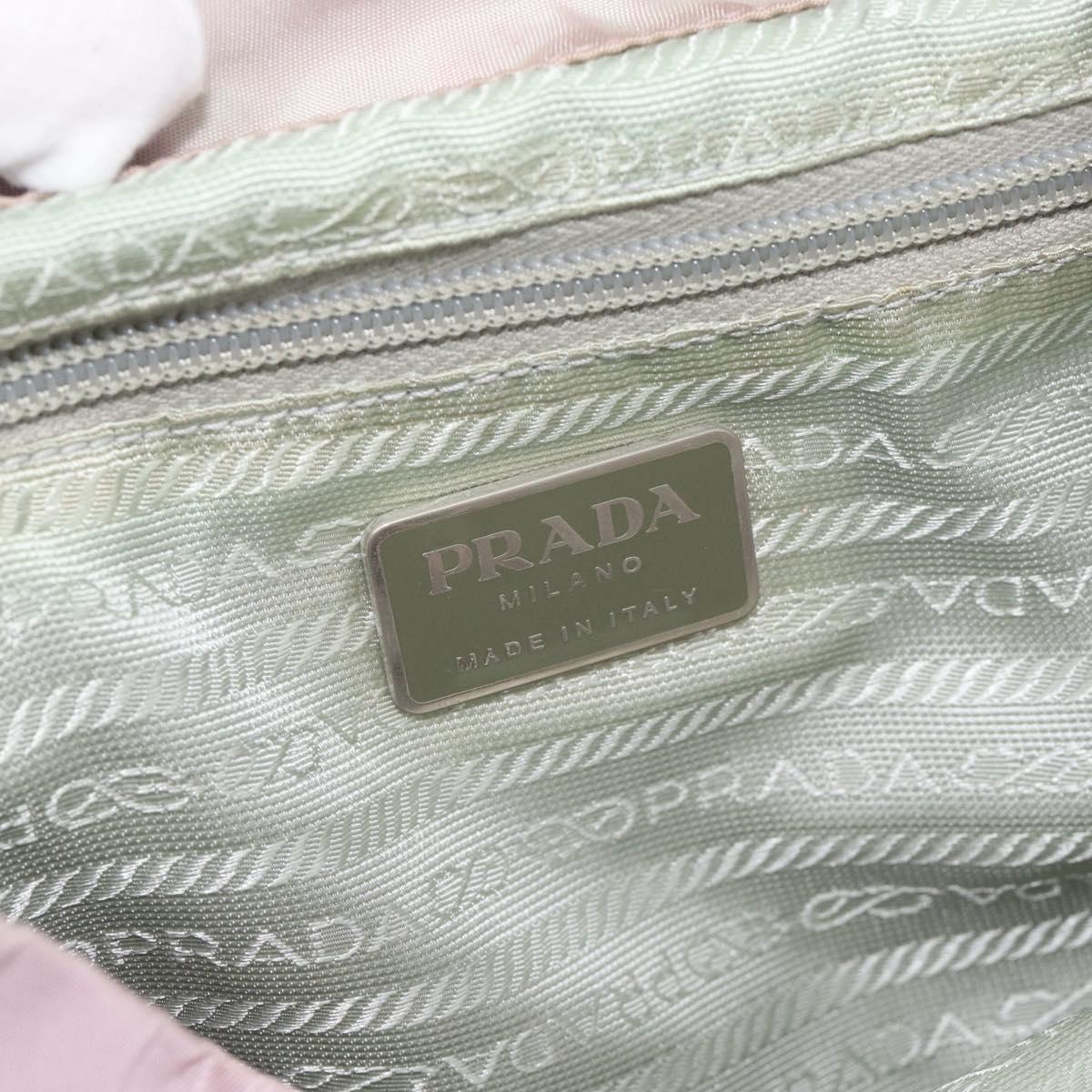PRADA Backpack Nylon Pink Silver Auth 181159