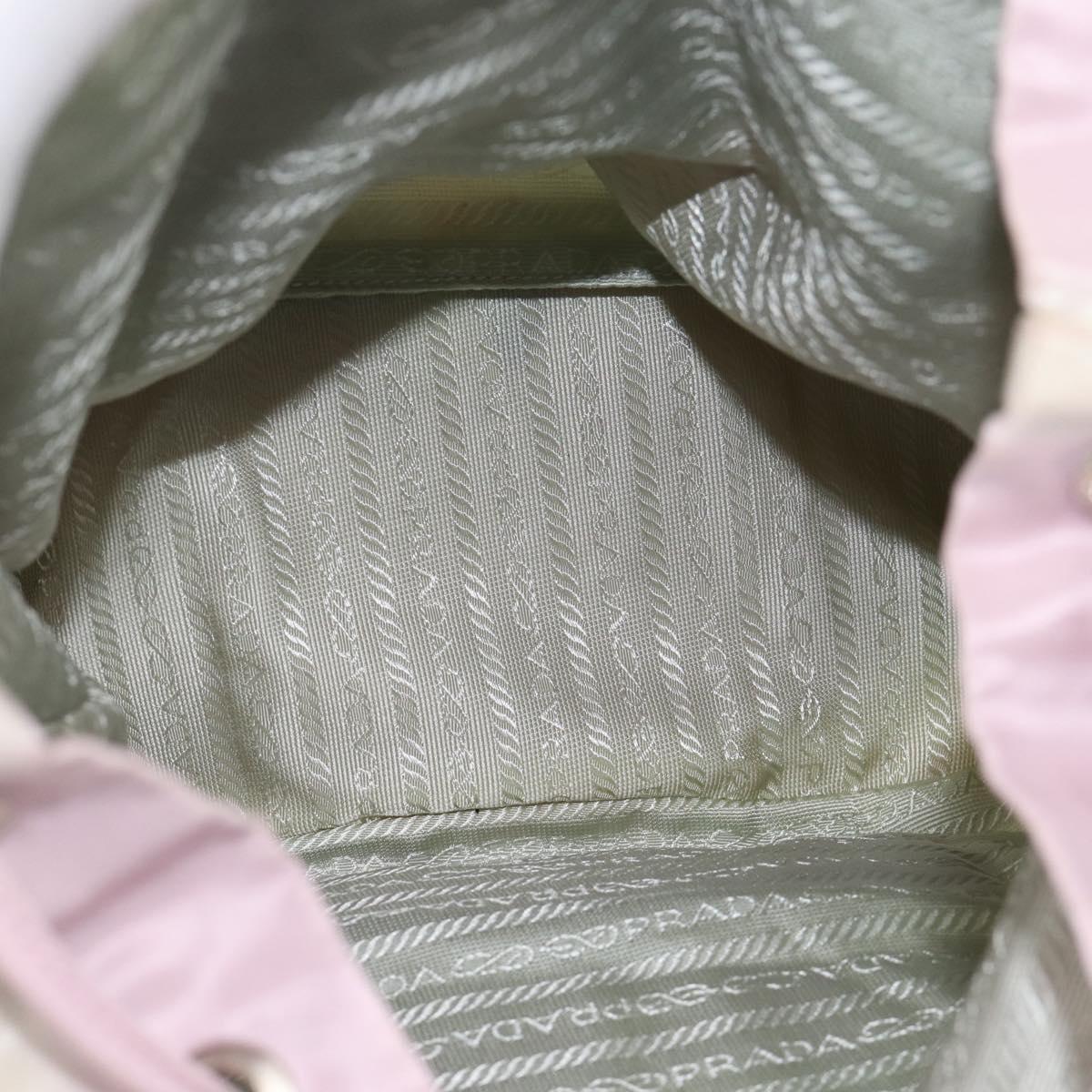 PRADA Backpack Nylon Pink Silver Auth 181159
