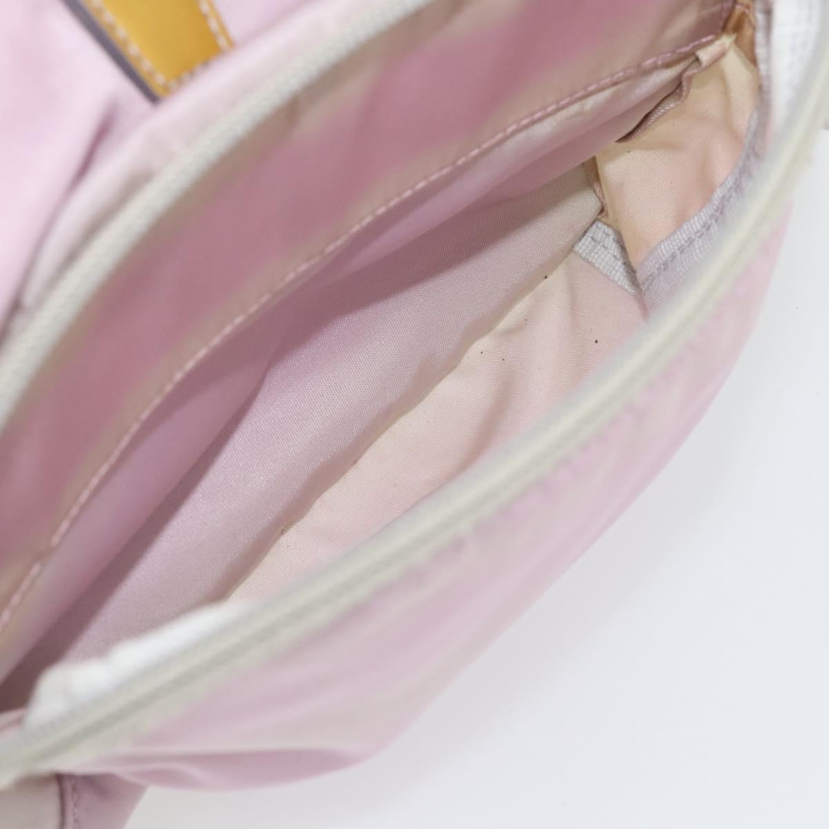 PRADA Backpack Nylon Pink Silver Auth 181159