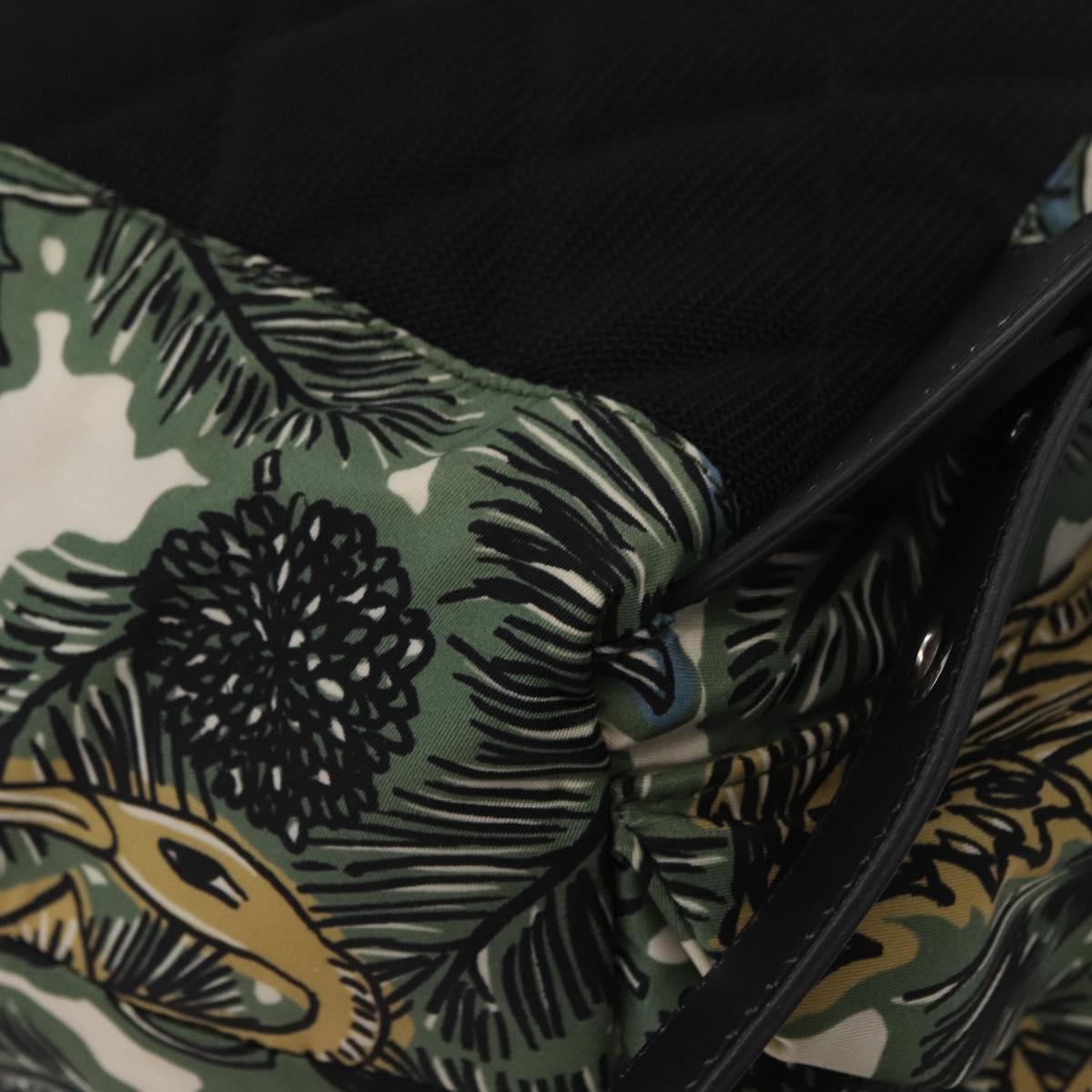 BURBERRY Backpack Nylon Green Silver Auth 181165A