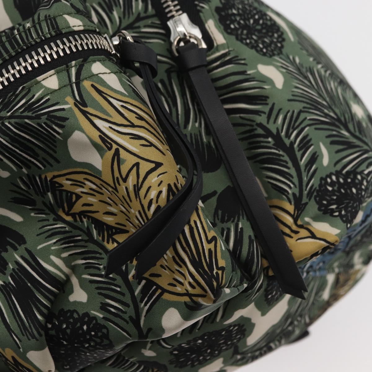 BURBERRY Backpack Nylon Green Silver Auth 181165A