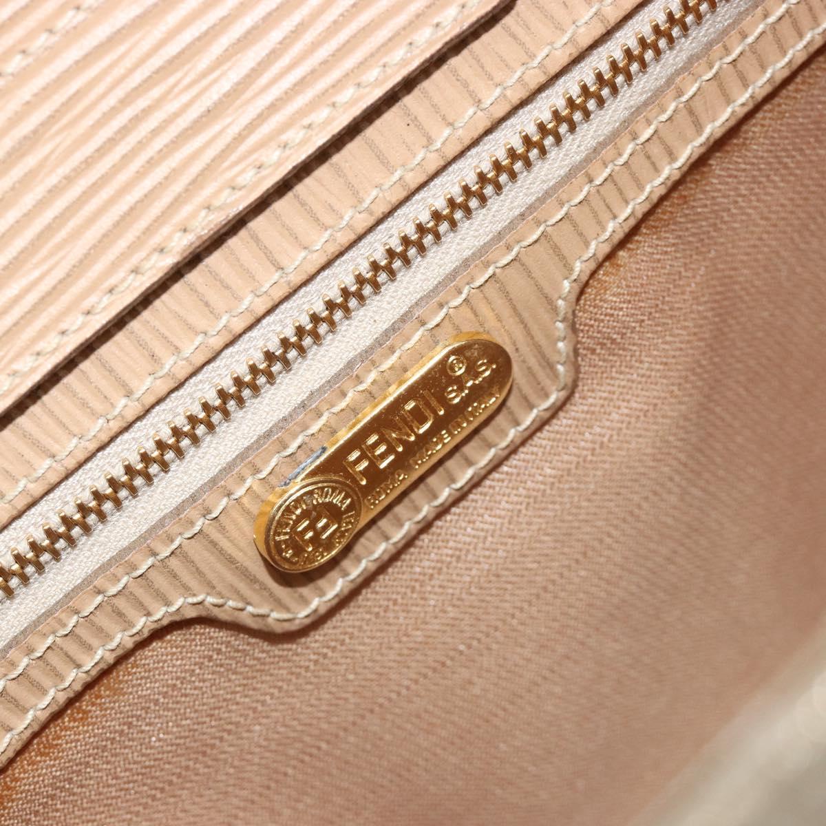 FENDI Zucca Canvas Tote Bag Beige Auth 181178