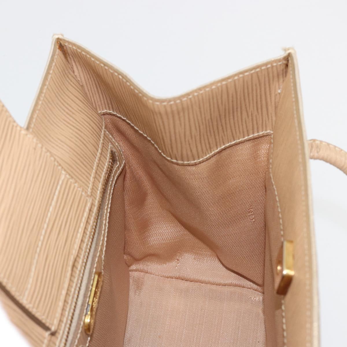 FENDI Zucca Canvas Tote Bag Beige Auth 181178