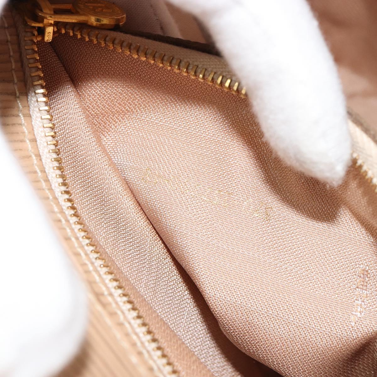 FENDI Zucca Canvas Tote Bag Beige Auth 181178