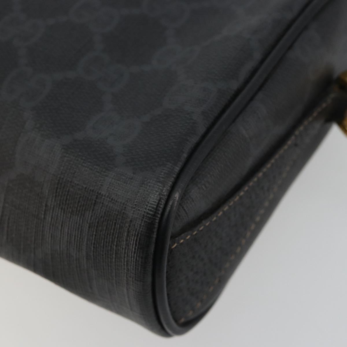 GUCCI GG Supreme Web Sherry Line Bag PVC Black Red 89 02 018 Auth 181179