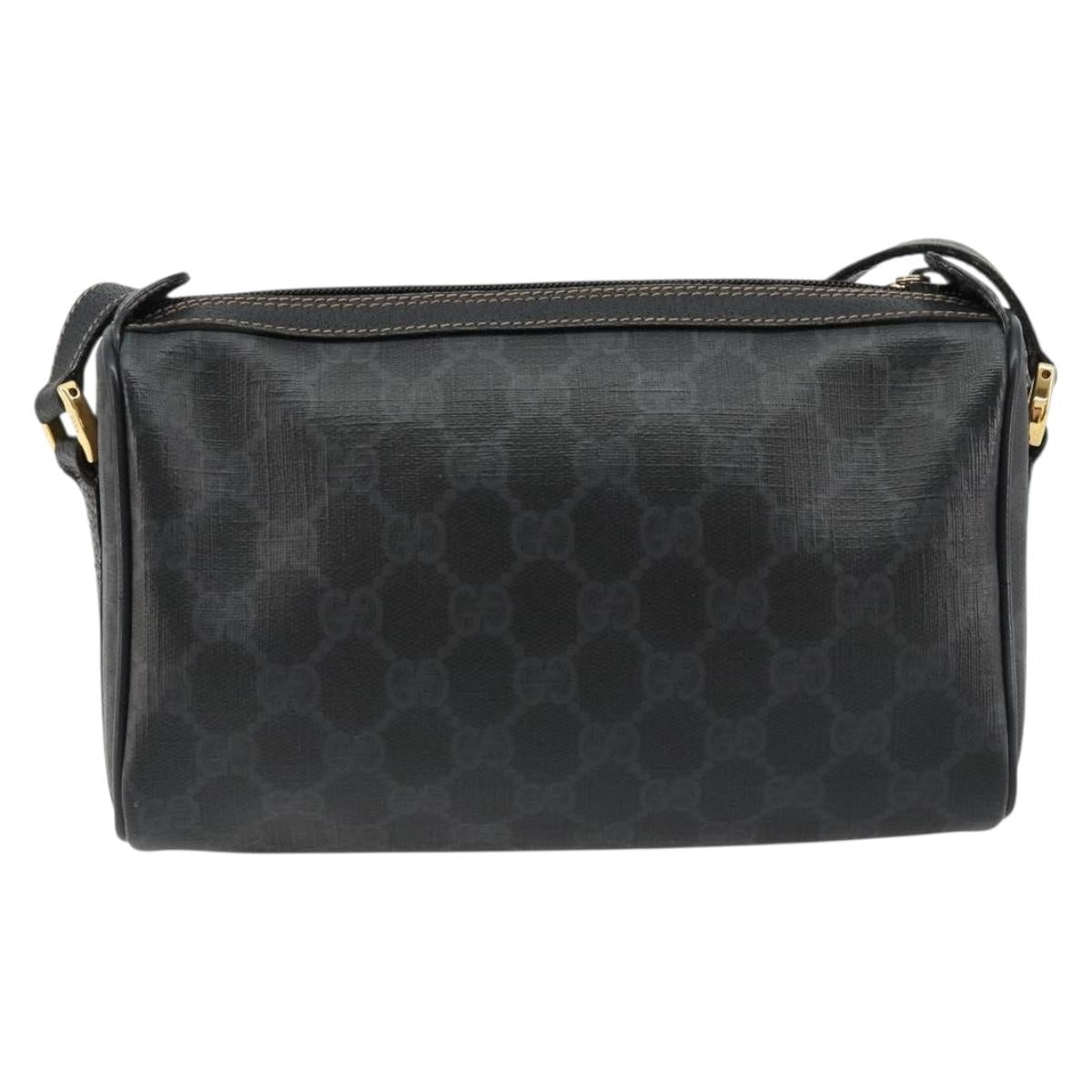GUCCI GG Supreme Web Sherry Line Bag PVC Black Red 89 02 018 Auth 181179