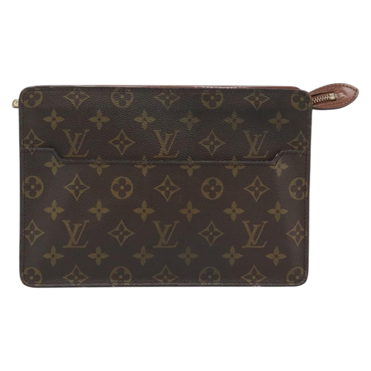 LOUIS VUITTON Monogram Pochette Homme Clutch Bag M51795 LV Auth 181185