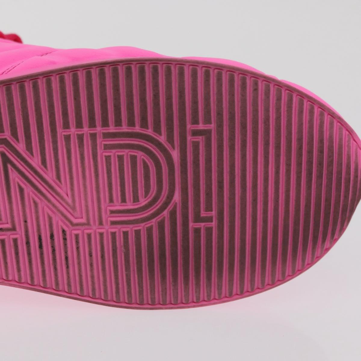FENDI Zucca Canvas Sneakers 39 Pink Auth 181201A