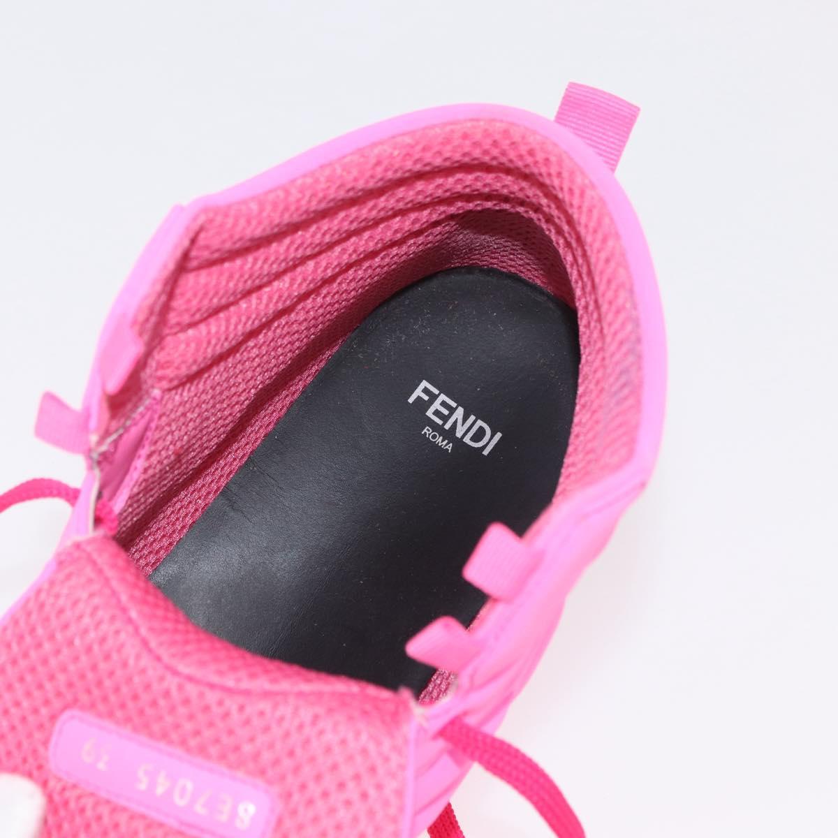FENDI Zucca Canvas Sneakers 39 Pink Auth 181201A