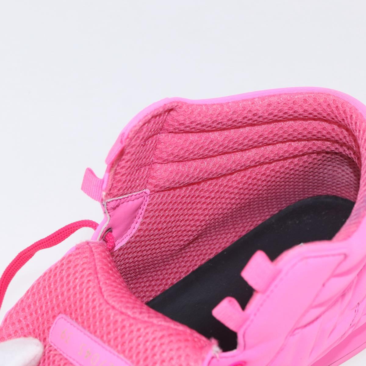 FENDI Zucca Canvas Sneakers 39 Pink Auth 181201A