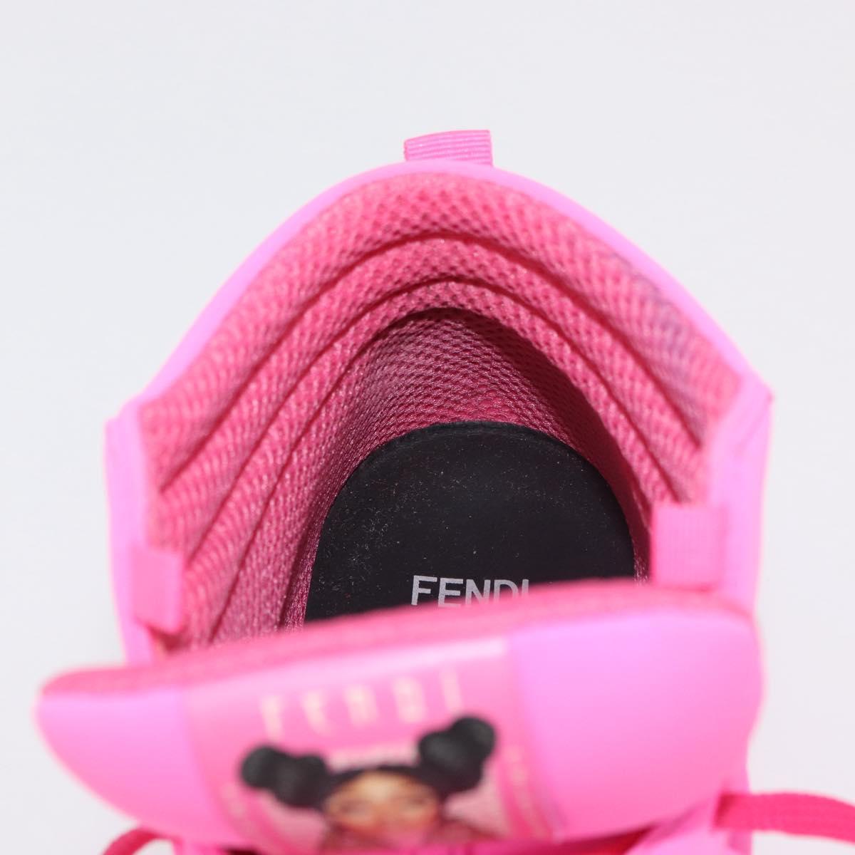 FENDI Zucca Canvas Sneakers 39 Pink Auth 181201A