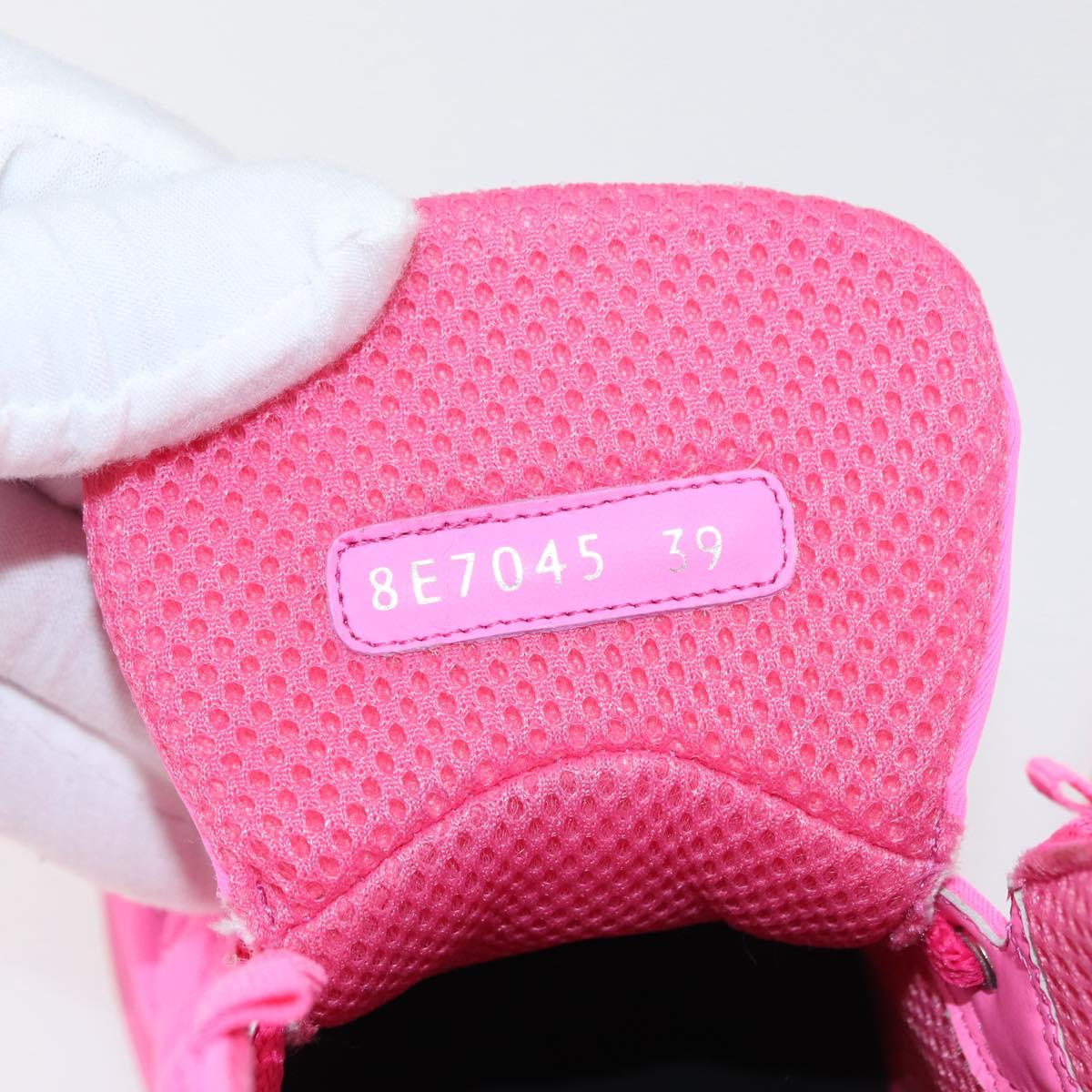 FENDI Zucca Canvas Sneakers 39 Pink Auth 181201A